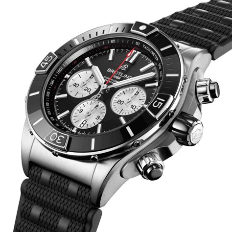 men in black breitling chronograph|Super Chronomat B01 44 .